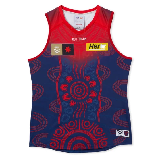 2023 Melbourne Demons Mens Season 8 AFLW Indigenous Guernsey