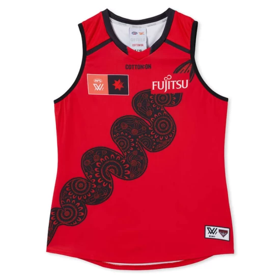 2023 Essendon Bombers Men's Season 8 AFLW Indigenous Guernsey