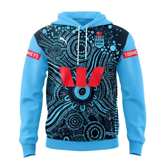 2024 NSW Blues State Of Origin Mens Indigenous Hoodie